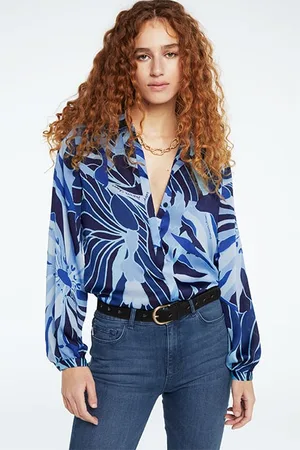 Fabienne Chapot Frida Collar Blouse Navy/summer Blue