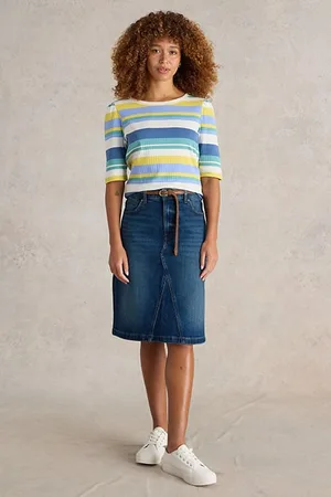 White Stuff Scarlett Denim Skirt Mid Denim
