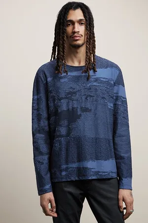 John Varvatos Vanderbilt Regular Fit Ls Crew With Diff Navy