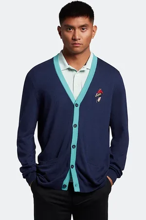 Lyle & Scott Golf Player Knitted Cardigan Z05 Navy