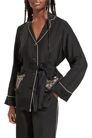 Scotch&Soda Embroidered Occasion Pyjama Blazer Evening Black