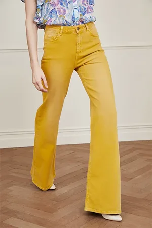 Fabienne Chapot Eva Wide Leg Trousers Saffron