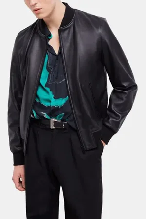 The Kooples Teddy En Cuir Avec Logo Black