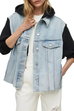 AllSaints Millie Denim Jacket Indigo Blue