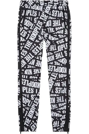 The Kooples Jogpant Tape Allover Logo Black / White