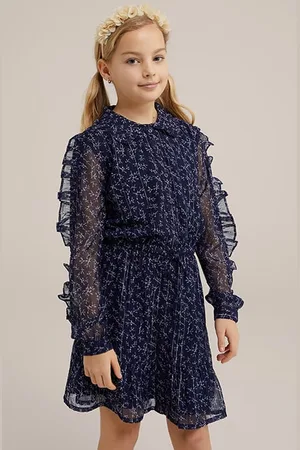 WE Fashion Dress Mid Length Dark Blue