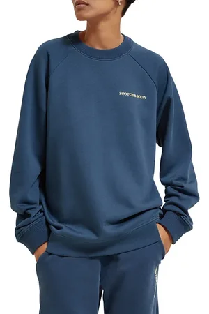 Scotch&Soda Unisex Organic Crewneck Sweatshirt Storm Blue