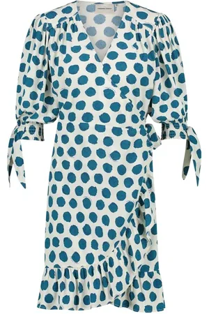 Fabienne Chapot Channa Short Dress Tasty Teal/cream Whi