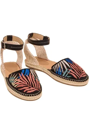 White Stuff Honeysuckle Leaf Espadrille Black