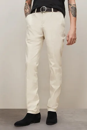 John Varvatos Motor City Fit - Zip Fly Low Rise Slim F Powder White