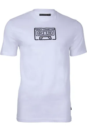 French Connection Cassette Embroidery White / Black