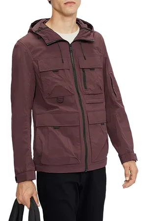 Ted Baker Washon Multi Pocket Hooded Jacket Dp-purple
