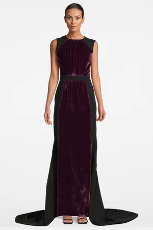 Marcell Von Berlin Women‘s Velvet Evening Gown Cherry/black