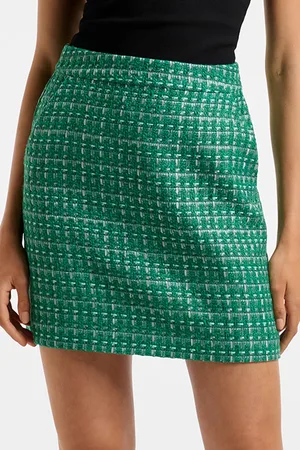 Forever New Eden Boucle Mini Skirt Green
