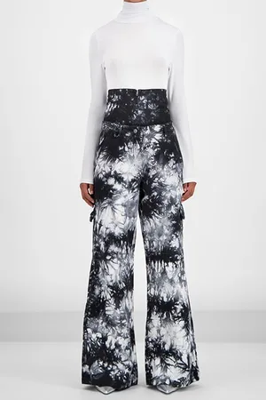 Daily paper Black White Tie Dye Gemma Pants