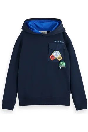 Scotch&Soda Relaxed-fit Badge Detail Hoodie Night