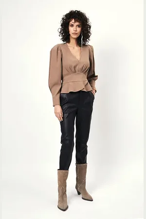 Dante 6 Sawyer Peplum Top Pure Taupe