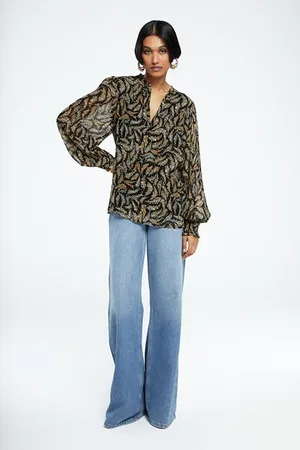 Fabienne Chapot Cliff Ruffle Top Black/rattan