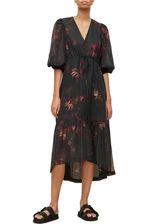 AllSaints Rosi Nila Dress Dark Khaki Green