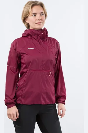 Bergans FlØyen W Anorak Beet Red / Peach Pink