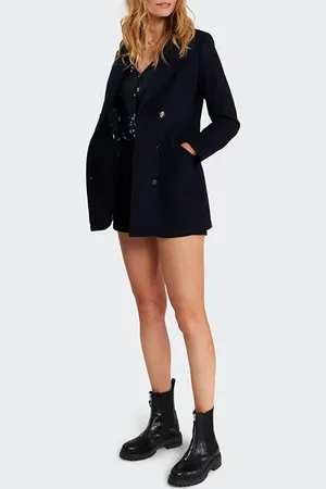 ICODE Navy Pea Coat-style Coat