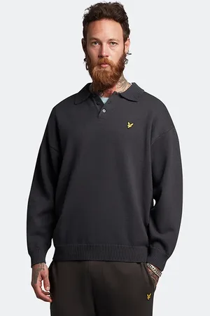 Lyle & Scott Blousson Knitted Polo Gunmetal