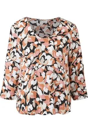 QS by s.Oliver Blouses 3/4 Sleeve Grey/black