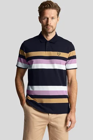 Lyle & Scott Team Striped Polo Dark Navy