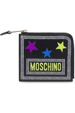 Moschino Stars Calfskin Wallet Black