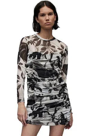 AllSaints Giorgia Jackie Dress Ecru White