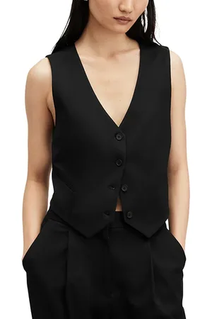 AllSaints Nellie Waistcoat Black