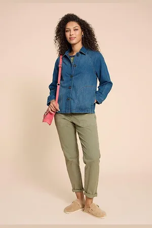 White Stuff Eden Denim Jacket Mid Denim