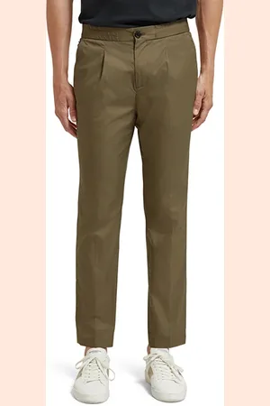 Scotch&Soda Morton Lightweight Pleated Twill Jogger Khaki