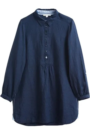 White Stuff Eva Linen Tunic Dark Navy