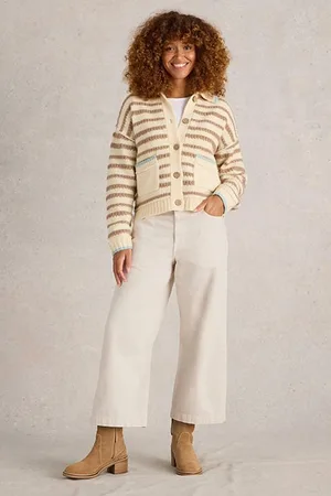White Stuff Tia Wide Leg Crop Jean Natural White