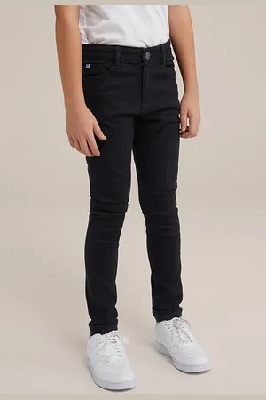 WE Fashion 5-pocket Mid Waist Black