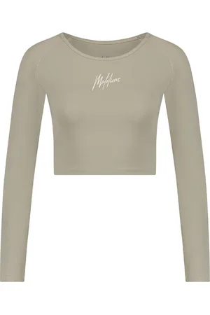 Malelions Longsleeve Crop Taupe
