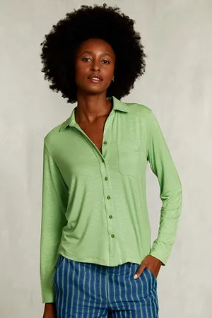 River Woods Green Viscose T-shirt With Pocket Green