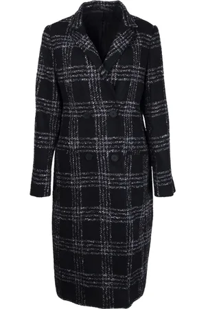AllSaints Bexa Check Coat Black/white