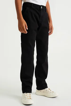 WE Fashion 5-pocket Mid Waist Black