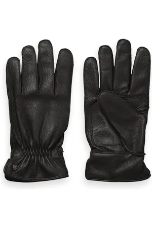 Scotch&Soda Grain Leather Gloves Black