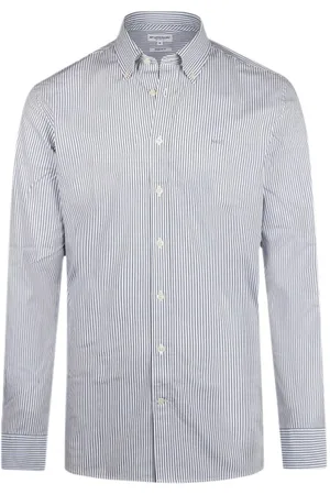 McGregor Striped Poplin Shirt Faded Blue