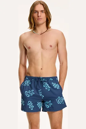 Shiwi Men Swim Shorts Nick Embroidery Royal Blue