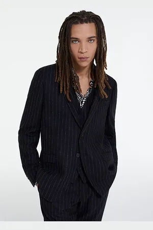 The Kooples Veste Costume Rayures Black White