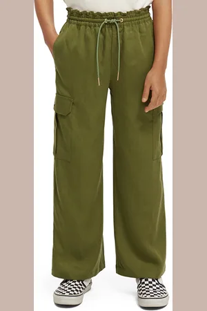Scotch&Soda Girls Wide-leg Cargo Pants Military