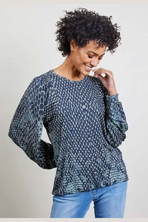 DIDI Loose Tee Imagine, Smock Darkblue With Sneakpeak Print