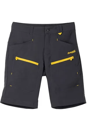 Bergans Utne Youth Girl Shorts Solid Charcoal / Waxed Yellow