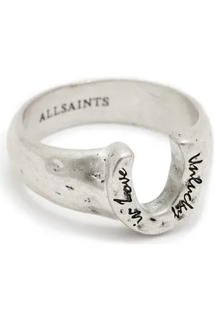 AllSaints Horseshoe Ring Warm Silver