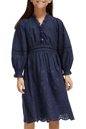 Scotch&Soda Girls Broderie Anglaise Star Dress Night