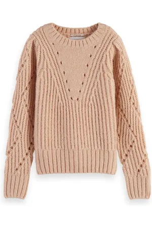 Scotch&Soda Girls Voluminous-sleeved Pullover Sand Melange